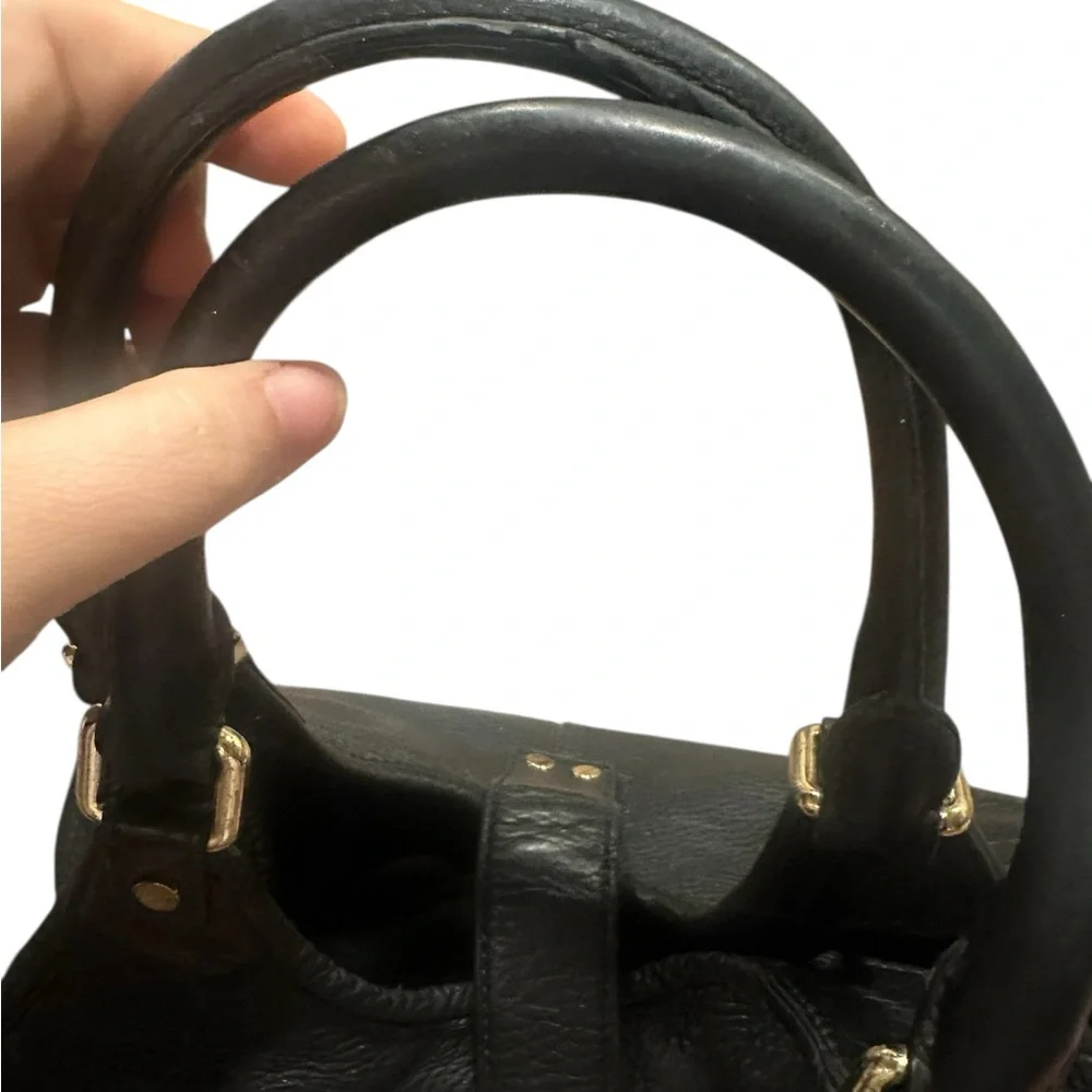 Michael Kors Black Leather Hudson Shoulder Bag Pebble Butter Leather! Non-Smoker - Picture 7 of 16